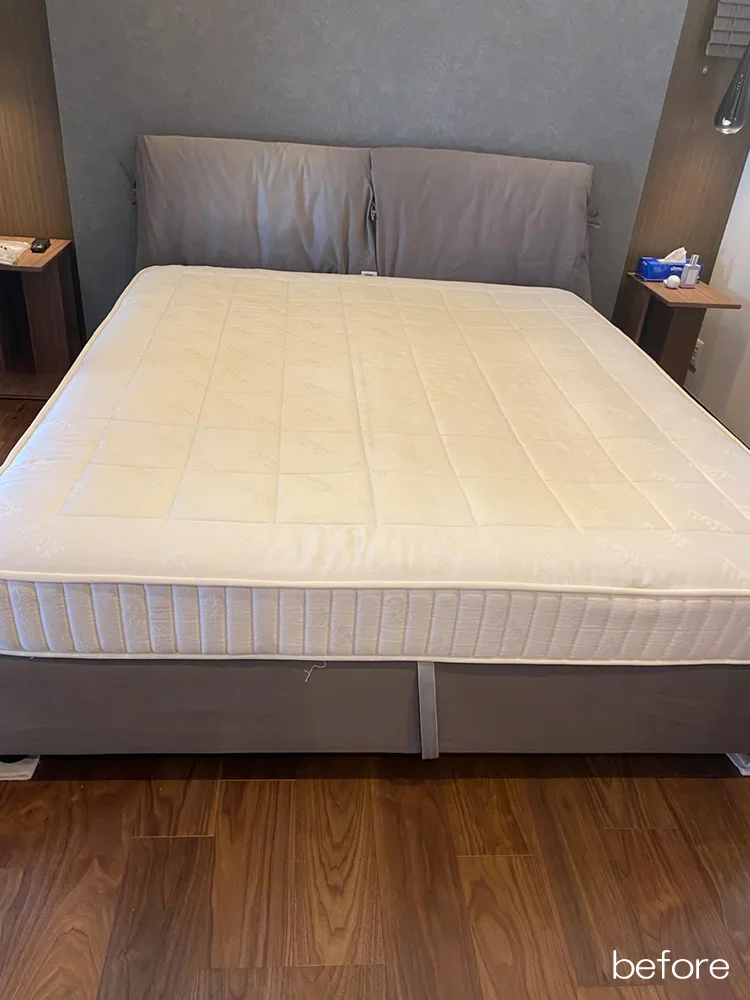 Flou(フルー) NATHALIE(ナタリー) ベッド ベッドカバー等パーツ交換 (交換前画像)