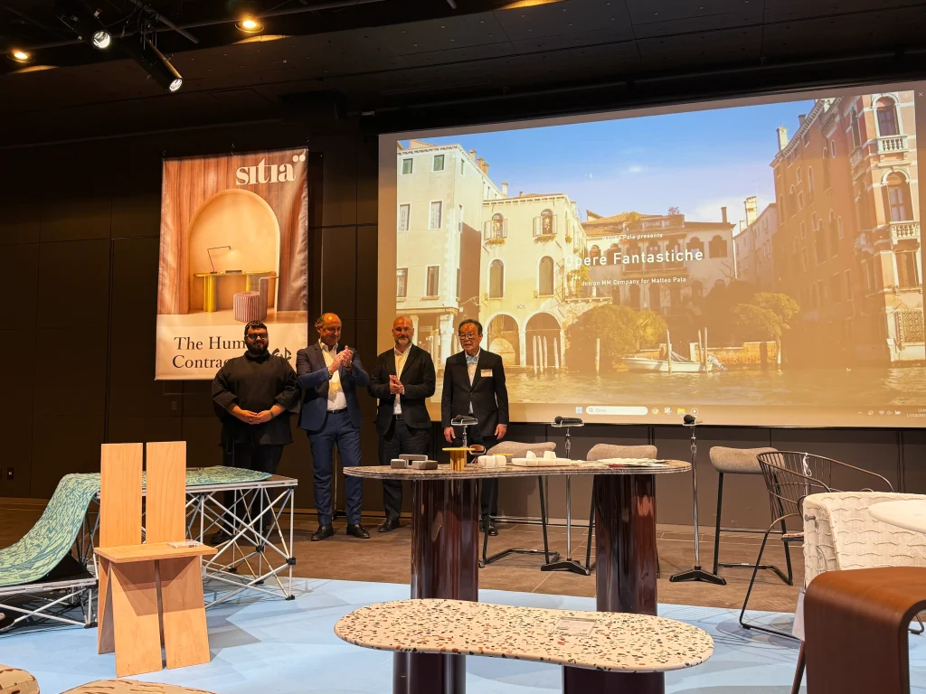 左から、Marco氏、Emanuel氏、Matteo氏、IL DESIGN代表の合田氏