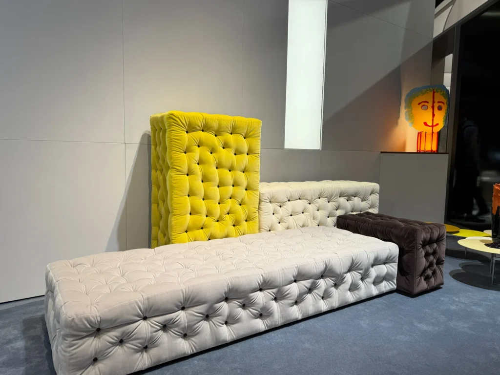 2025年ミラノサローネで展示されていたLa Michetta。 Meritaliaブースにて撮影。