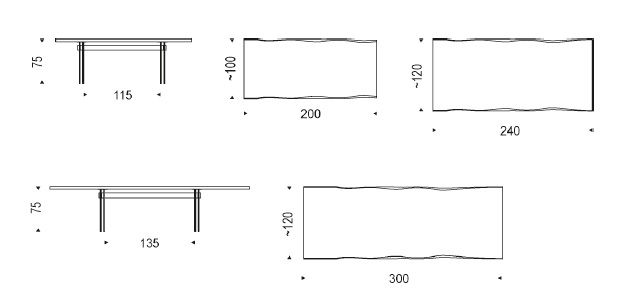 Cattelan Italia Table IKON drawing