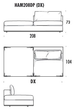 Hamilton sofa HAM208DP