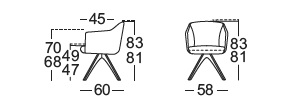 Rolf Benz 640 chair drawing