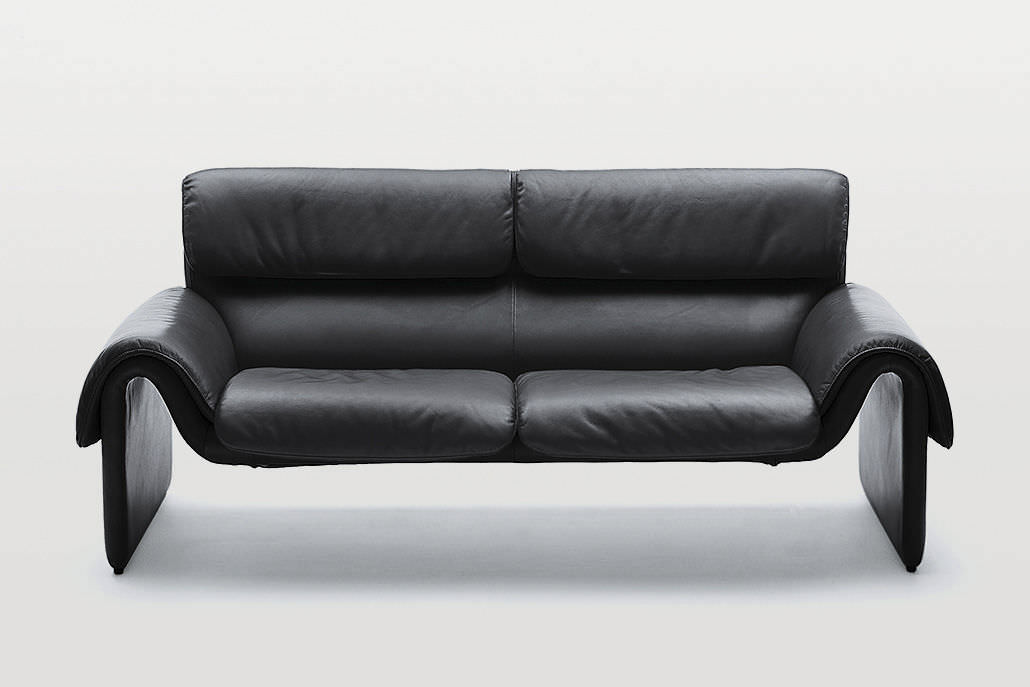 Contemporary sofa / leather