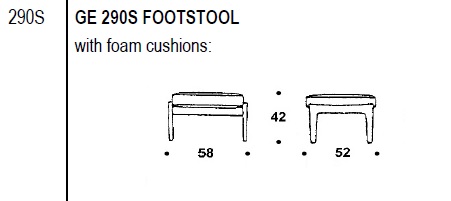290S foot stool drawing