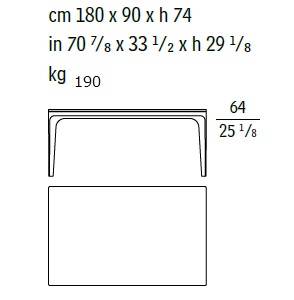 Giogetti Table ANTEO drawing
