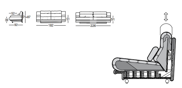 Rolf Benz 6500 drawing