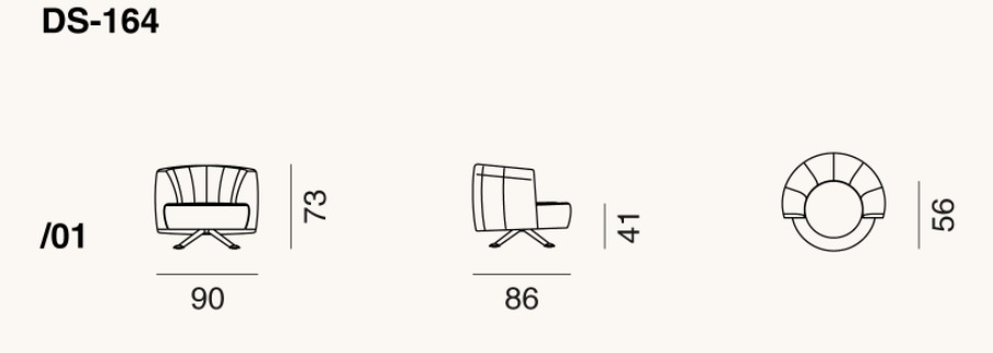 de Sede DS-164 armchair drawing