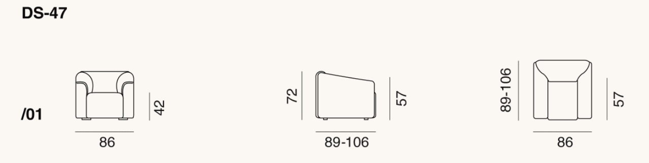 de Sede DS-47 armchair drawing