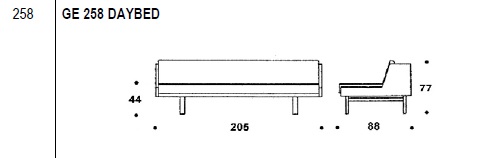 258 Wegner Day bed drawing