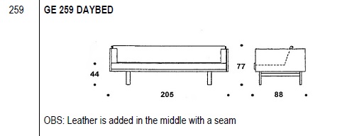 259 Wegner Day bed drawing