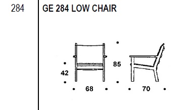 GE 284 Low chair drawing
