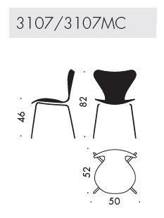 Friz Hansen Seven Chair drawing