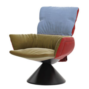 "LUD’O LOUNGE" LU_2 armchair with conical base "LUD’O LOUNGE" LU_2 armchair with conical base