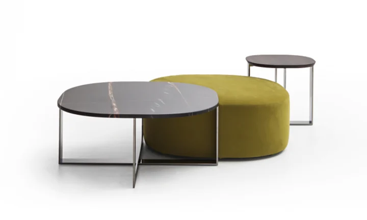 Molteni&C DOMINO グレー ガラストップ サイド テーブル DOMINO NEXT(ドミノ・ネクスト) | モルテーニ (Molteni&C) | IL DESIGN